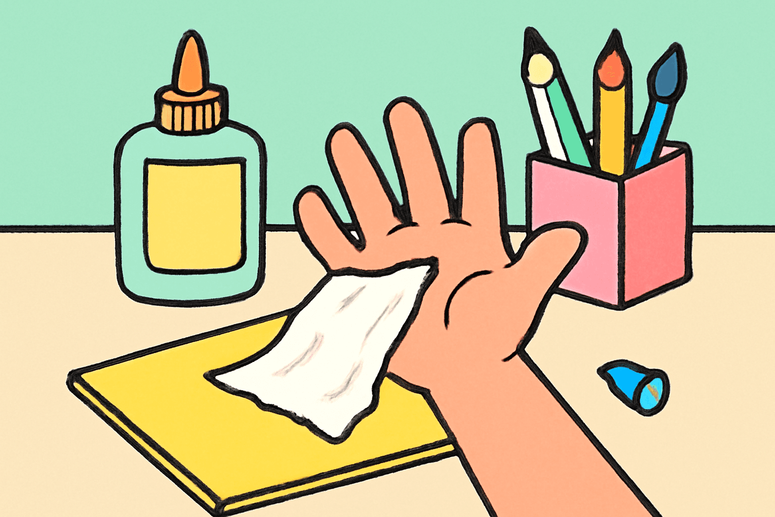 Spreading Elmer's Glue on Your Palm and Peeling It Off Was the Original Self-Care