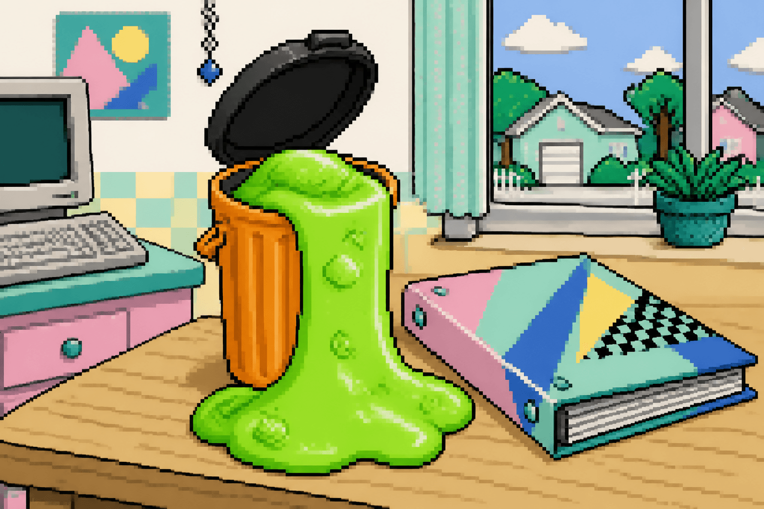 Nickelodeon Gak Came in a Trash Can and Farted When You Put It Back