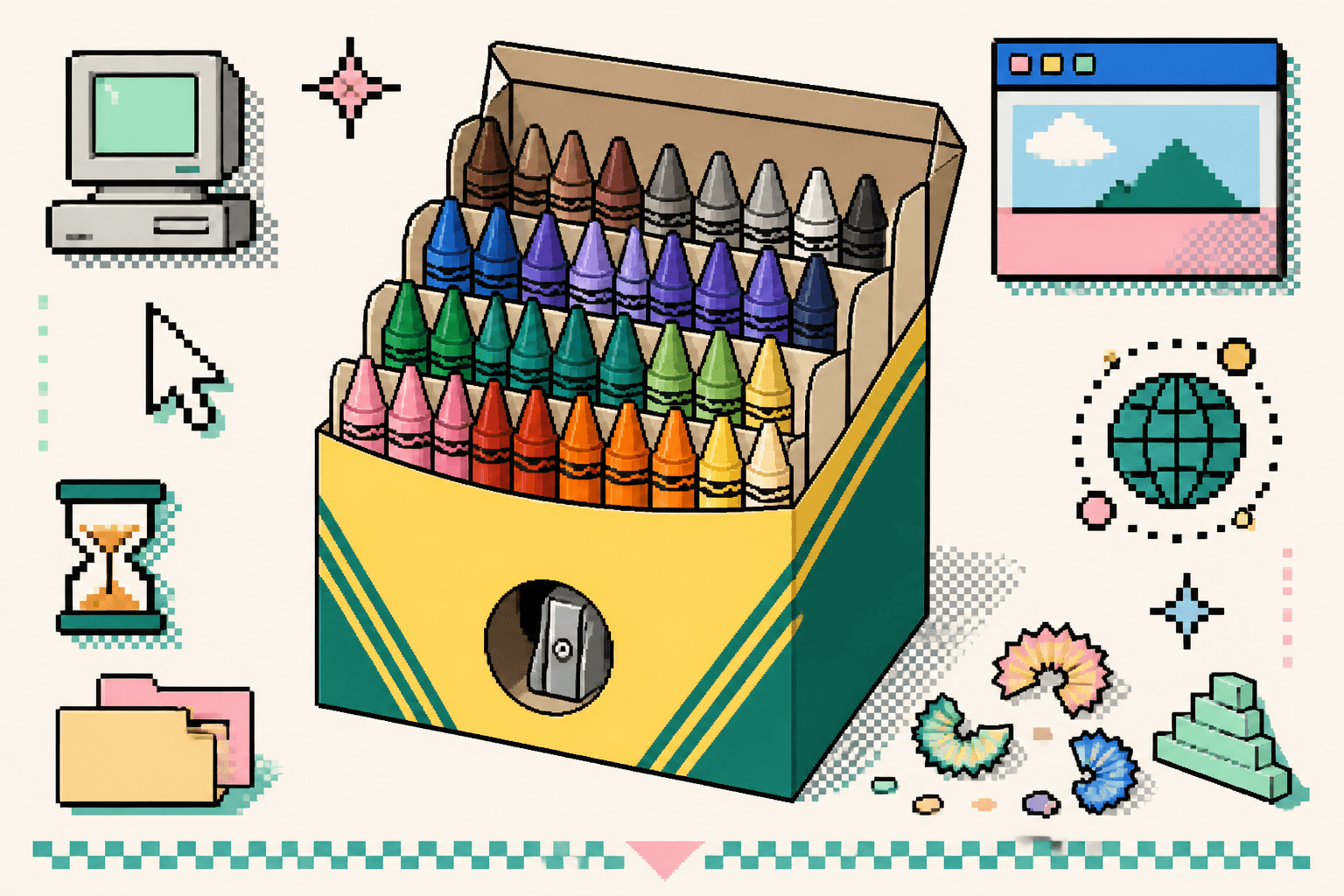 The Crayola 64 Pack Had a Sharpener in the Back