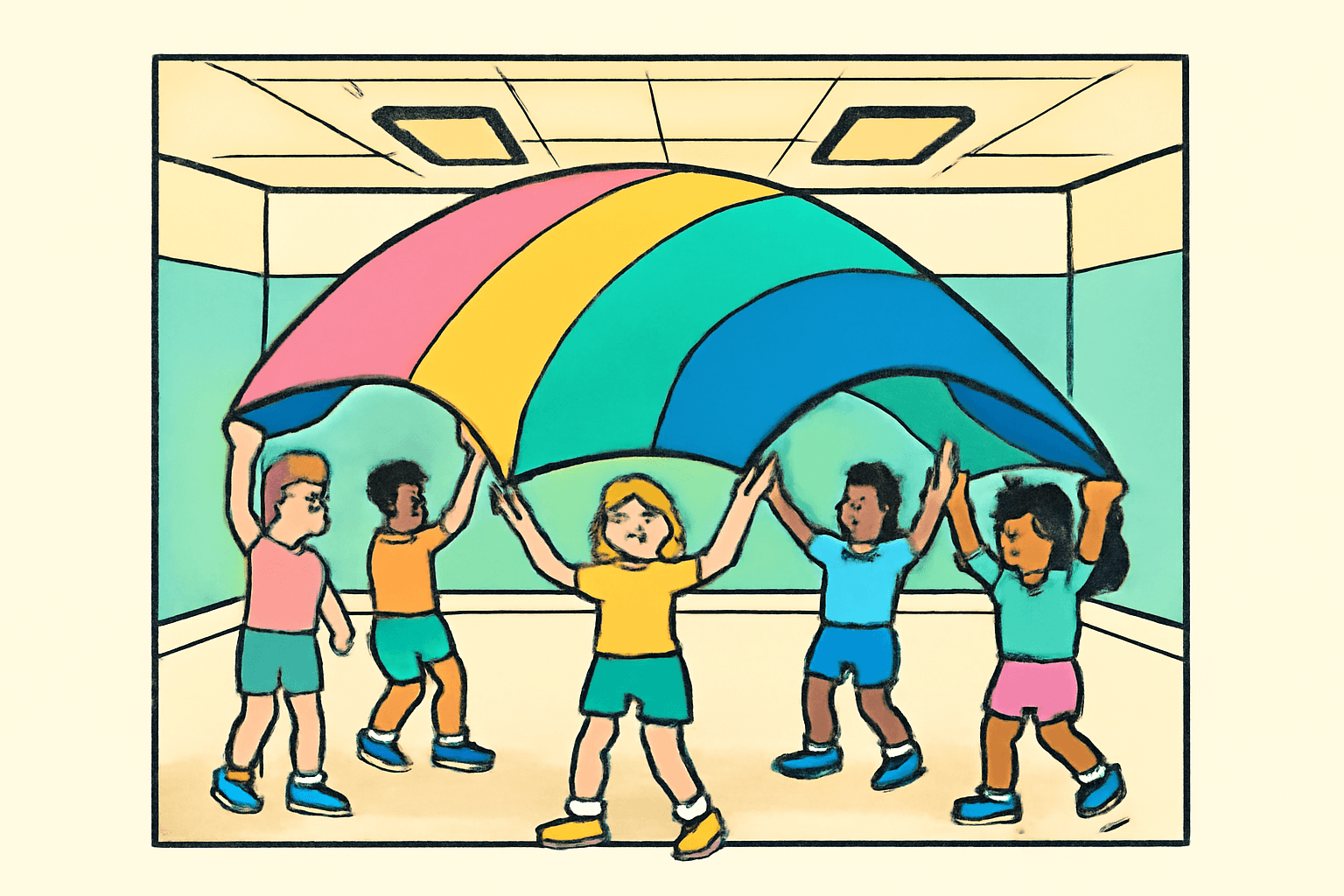 The Parachute in Gym Class