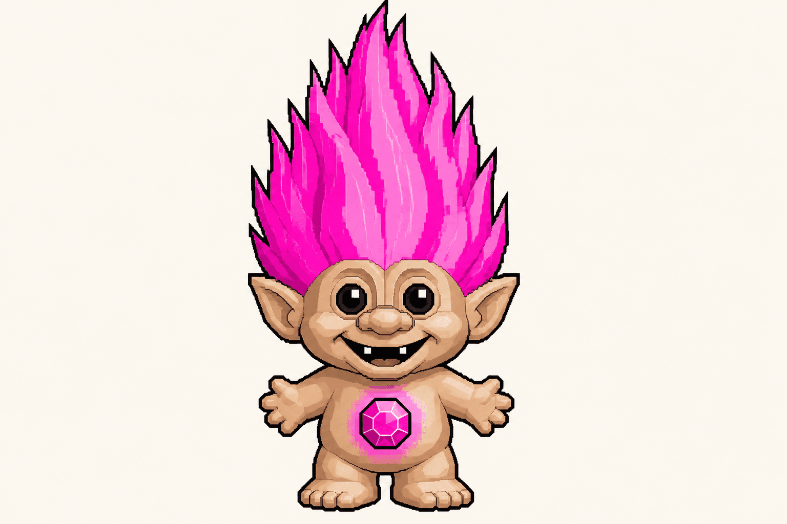 The Troll Doll Had A Jewel In Its Belly And We Rubbed It For Luck