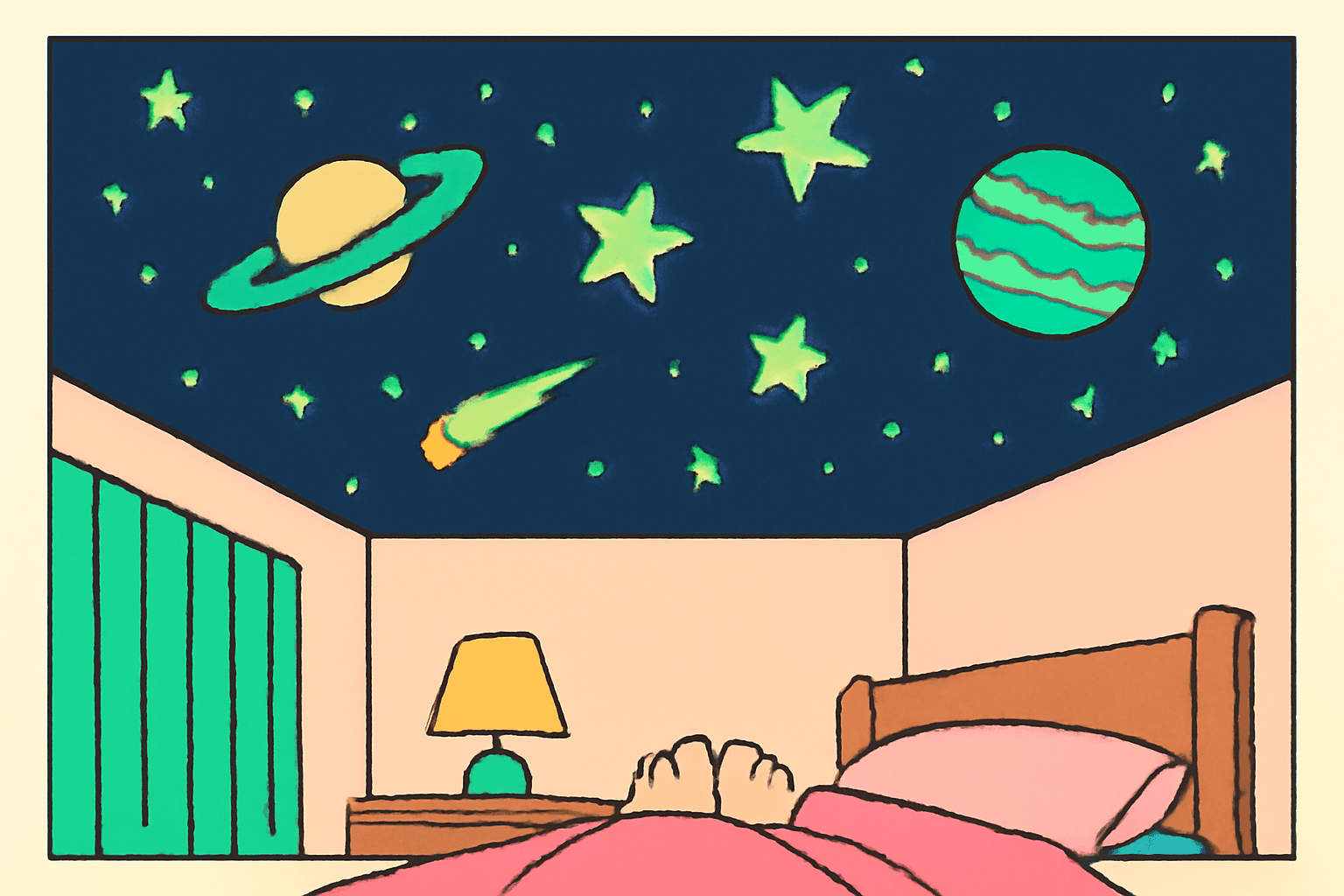 Your Bedroom Ceiling Was Covered in Glow Stars